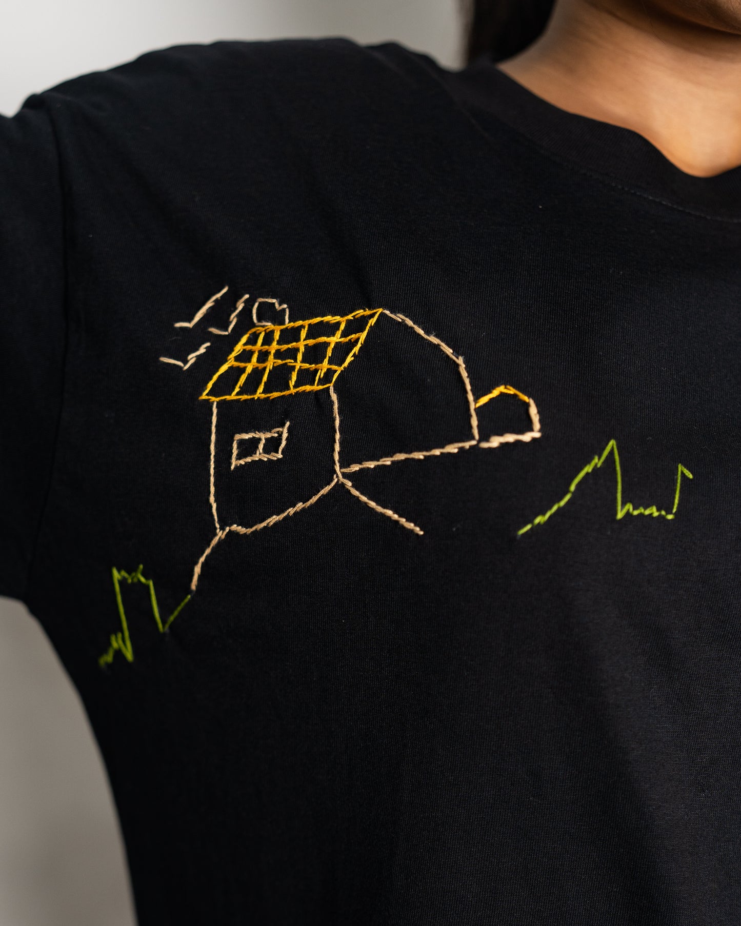 Oversized Hand Embroidery Tshirt