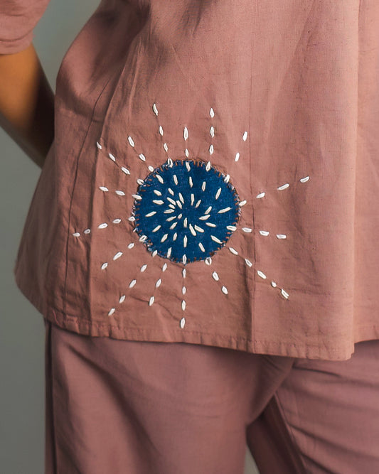 Hand Applique Work Bark Color Coord set