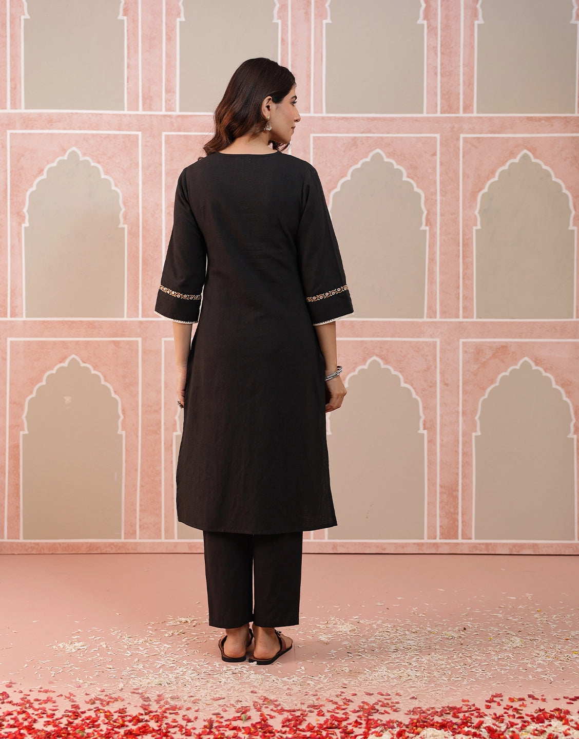 Ayra black mirror embroidered kurta set