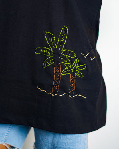 Oversized Hand Embroidery Tshirt